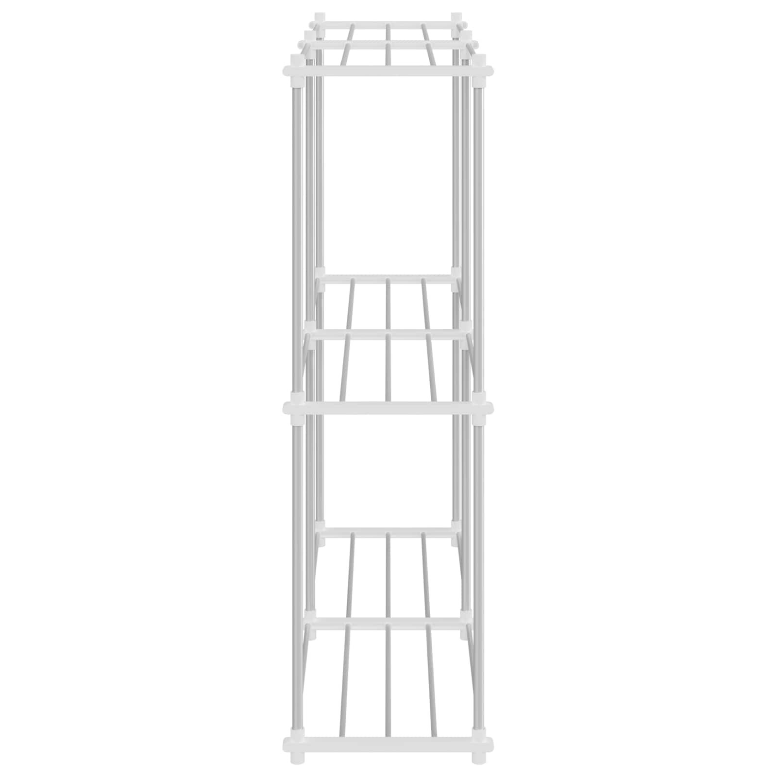 vidaXL Półka rurkowa z przechowywaniem Biały 86 x 27 x 90 cm Aluminium