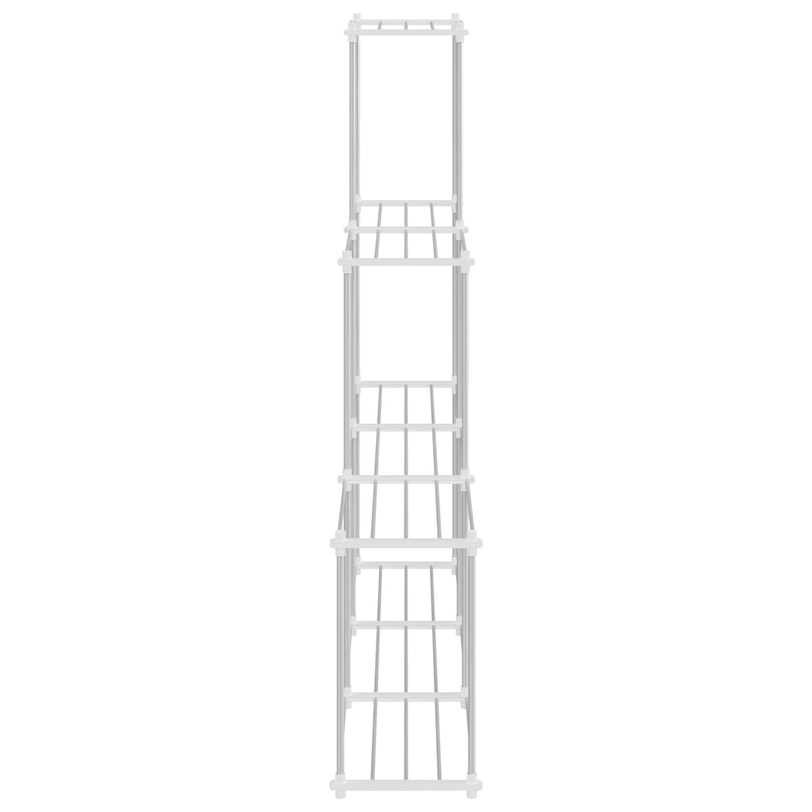 vidaXL Półka rurkowa Biały 129 x 27 x 132 cm Aluminium
