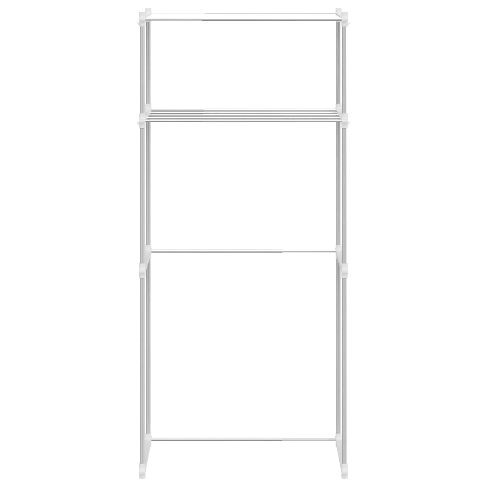 vidaXL Półka na pralkę Biały 70 x 27 x 136 cm Aluminium
