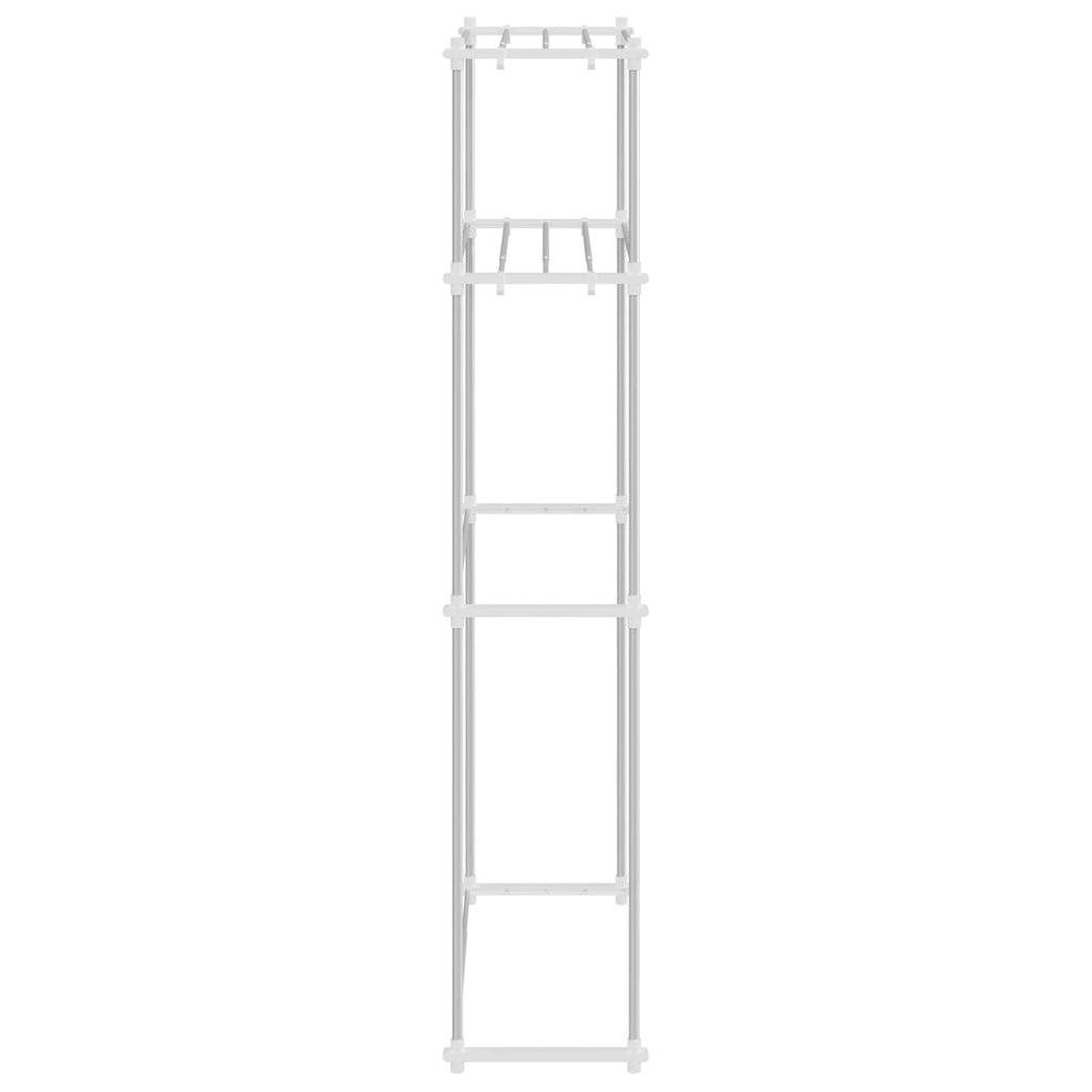 vidaXL Półka na pralkę Biały 70 x 27 x 136 cm Aluminium