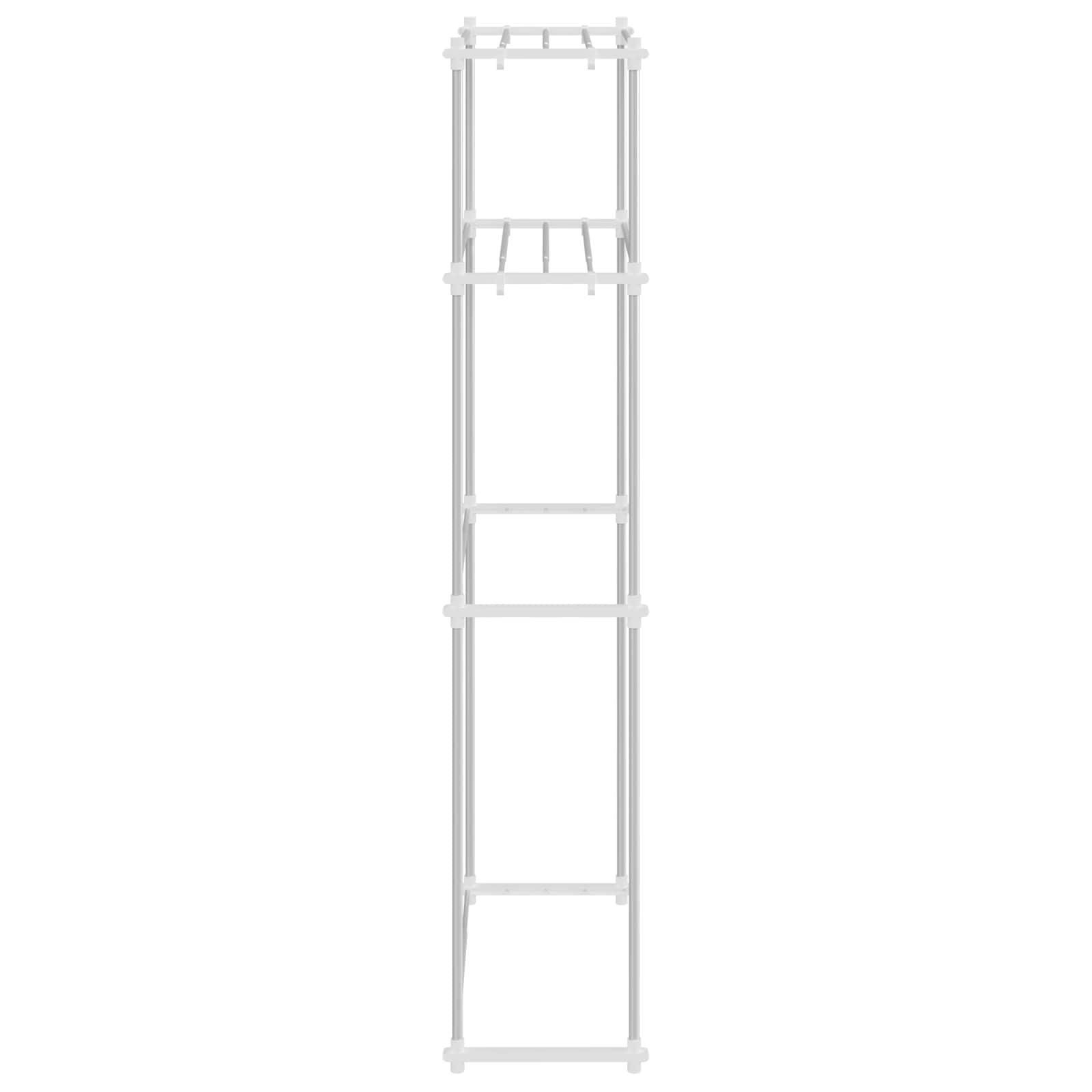 vidaXL Półka na pralkę Biały 70 x 27 x 136 cm Aluminium