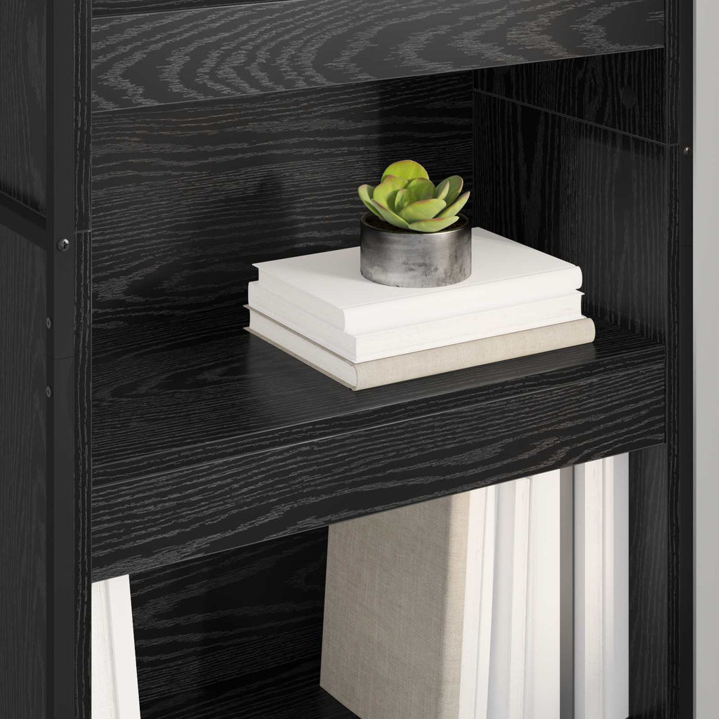 vidaXL Szafka na książki 2 pcs Czarny Dąb 60 x 30 x 189,5 cm