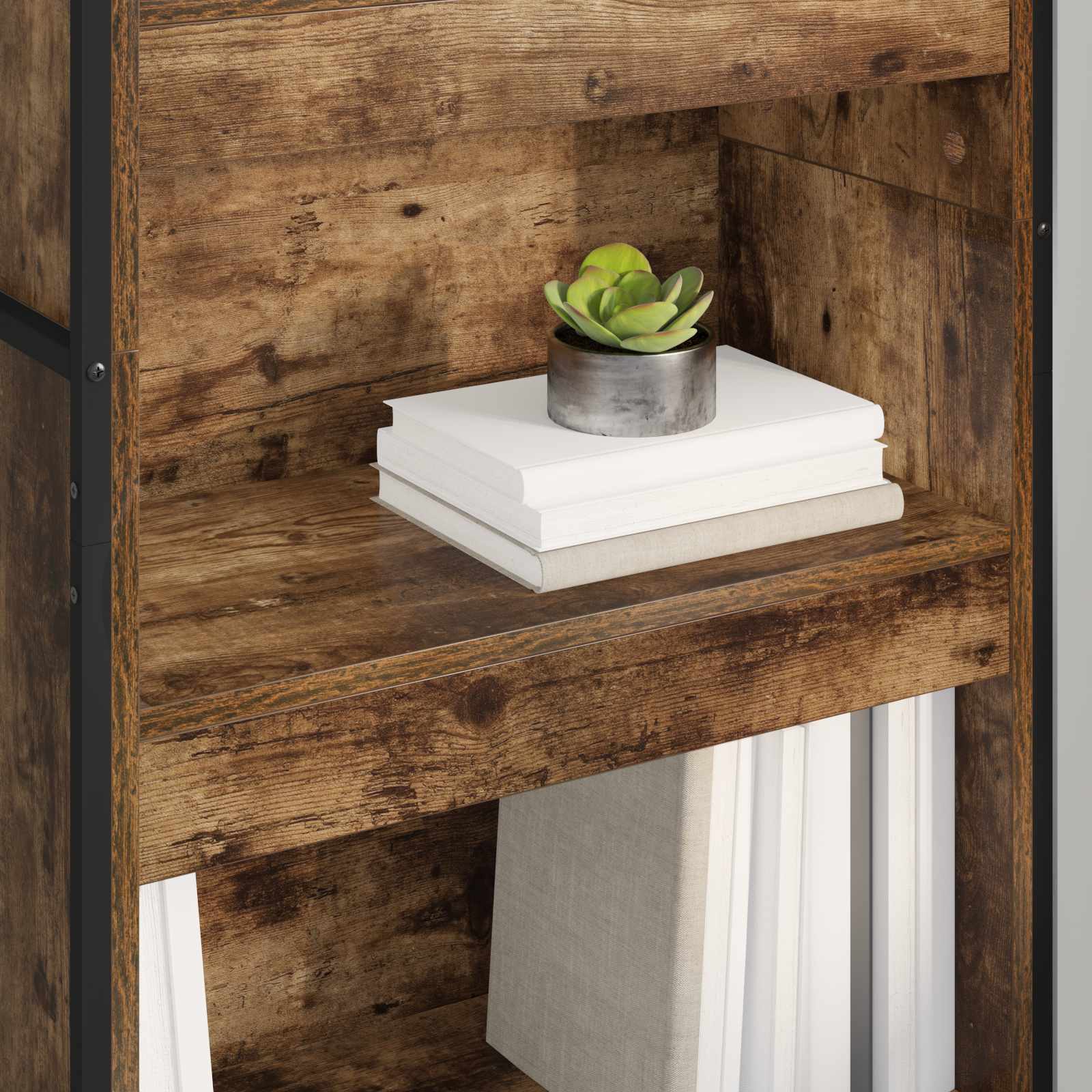 vidaXL Szafka na książki 2 pcs Dąb dymny 60 x 30 x 189,5 cm