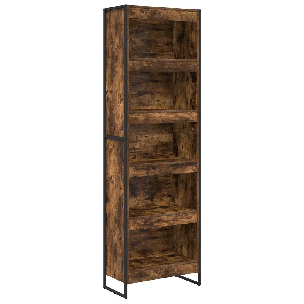vidaXL Szafka na książki 2 pcs Dąb dymny 60 x 30 x 189,5 cm