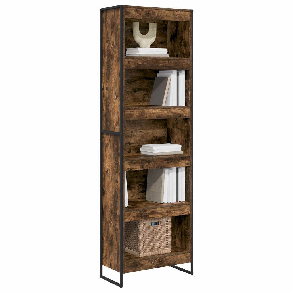 vidaXL Szafka na książki 2 pcs Dąb dymny 60 x 30 x 189,5 cm