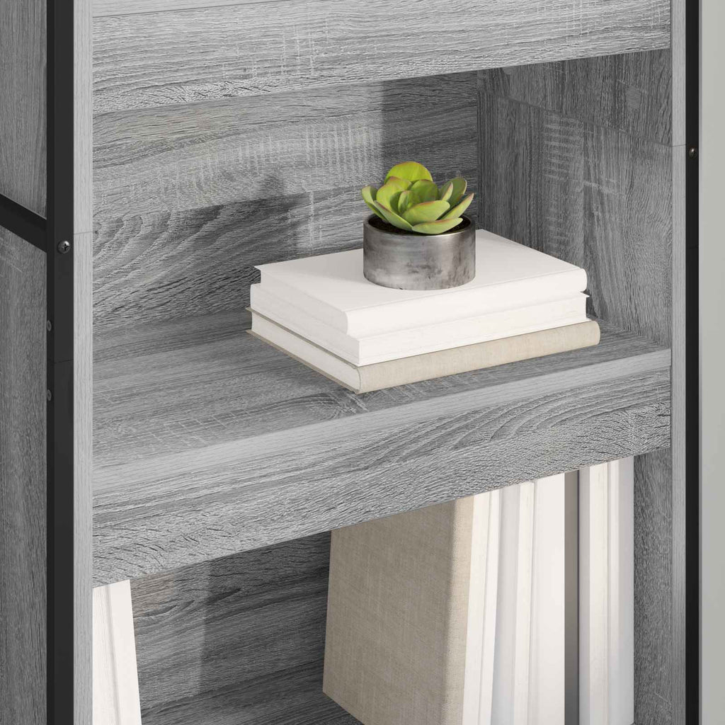 vidaXL Szafka na książki 2 pcs Szary Sonoma 60 x 30 x 189,5 cm