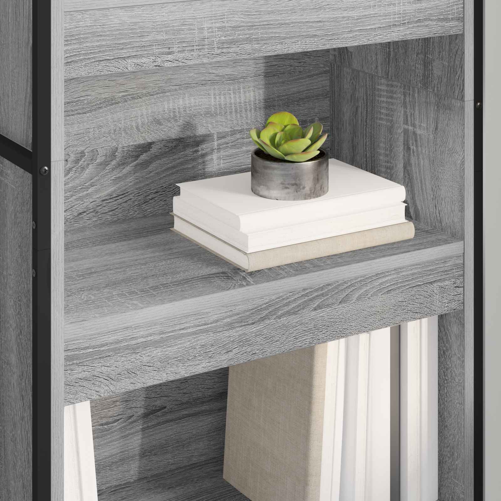 vidaXL Szafka na książki 2 pcs Szary Sonoma 60 x 30 x 189,5 cm