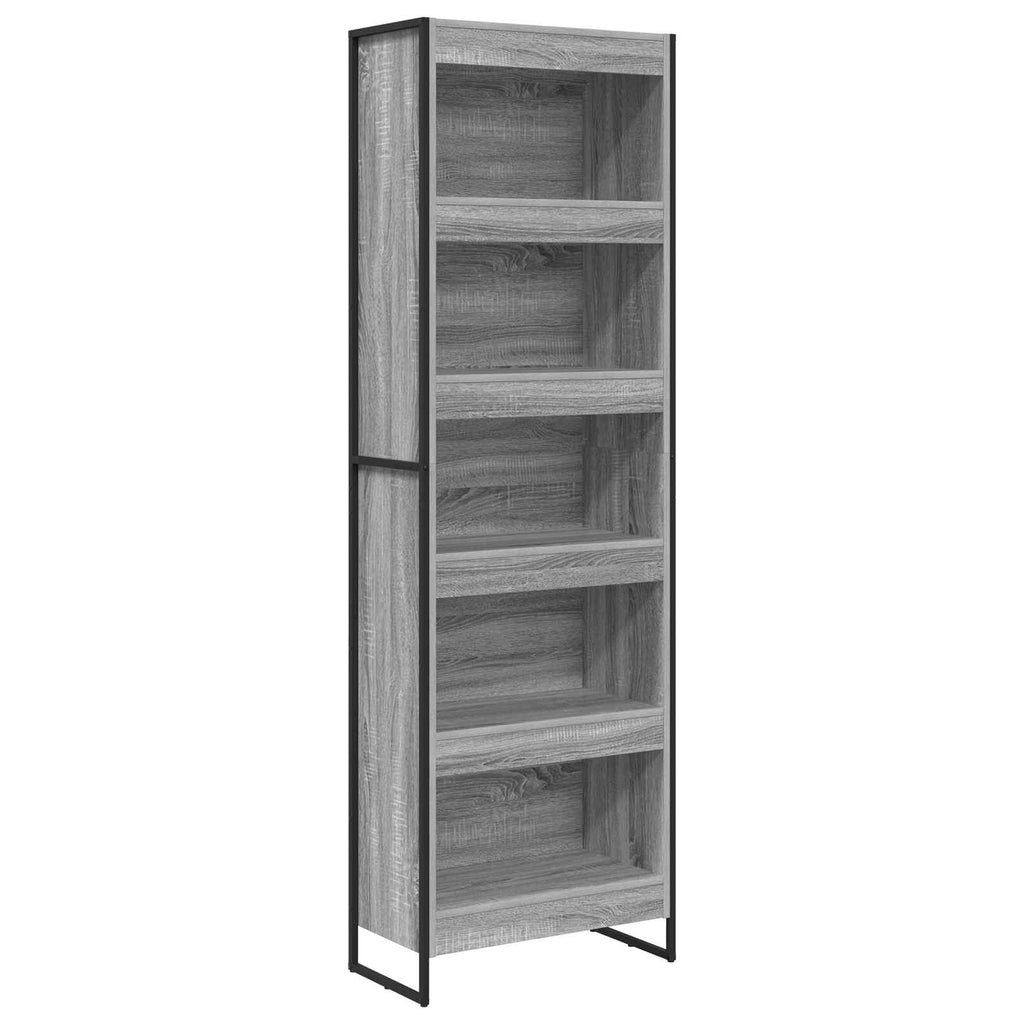 vidaXL Szafka na książki 2 pcs Szary Sonoma 60 x 30 x 189,5 cm