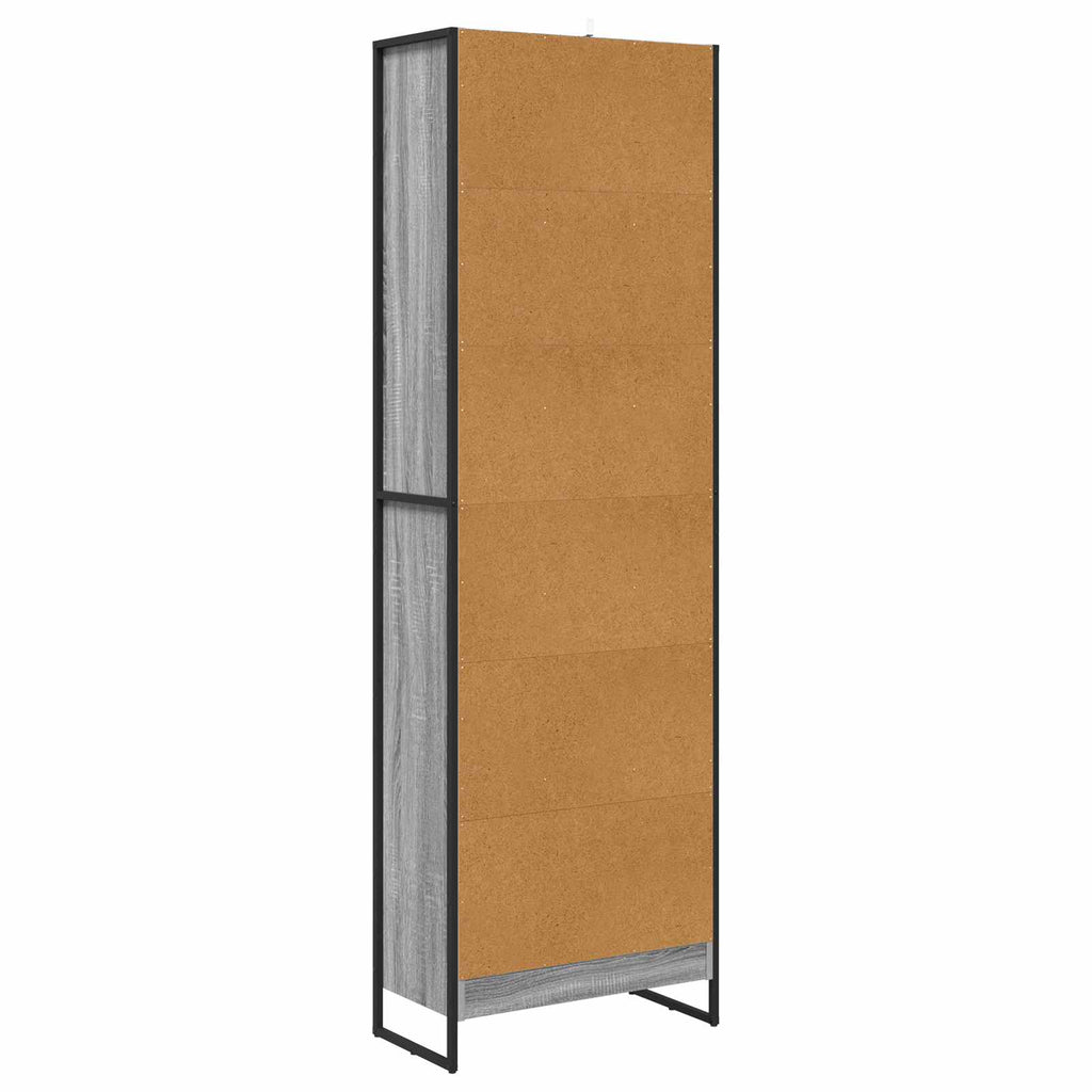 vidaXL Szafka na książki 2 pcs Szary Sonoma 60 x 30 x 189,5 cm