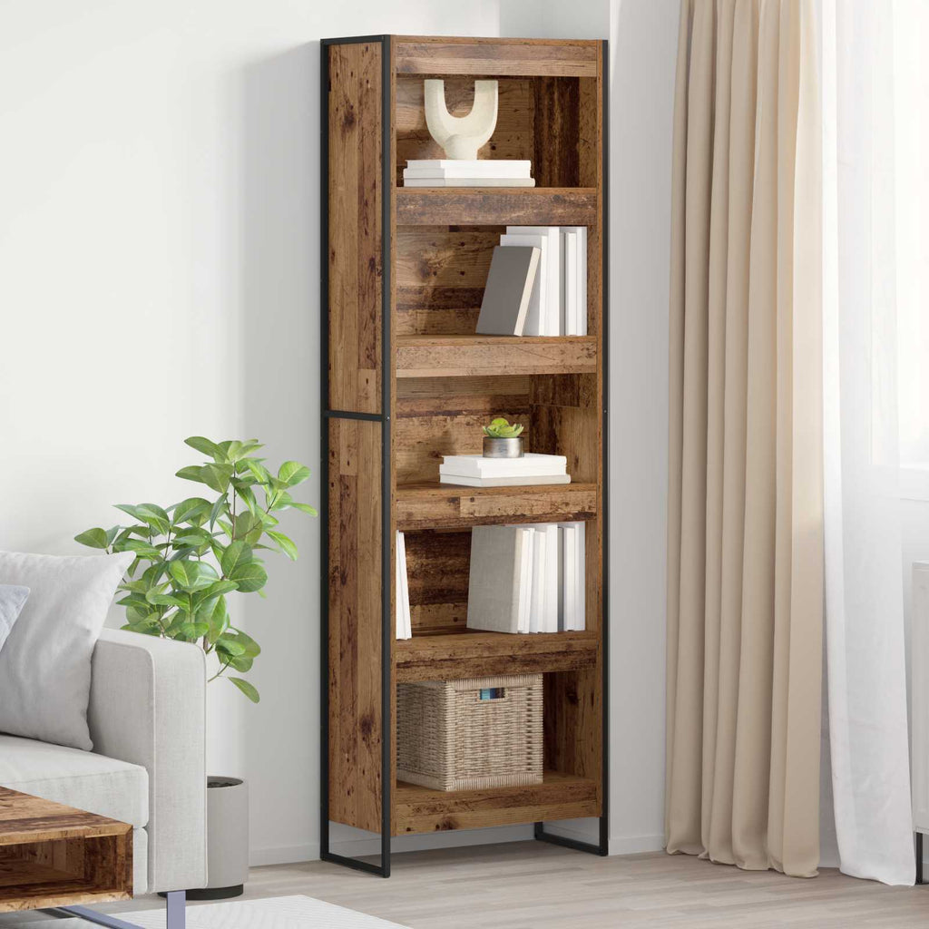 vidaXL Szafka na książki 2 pcs Stare drewno 60 x 30 x 189,5 cm