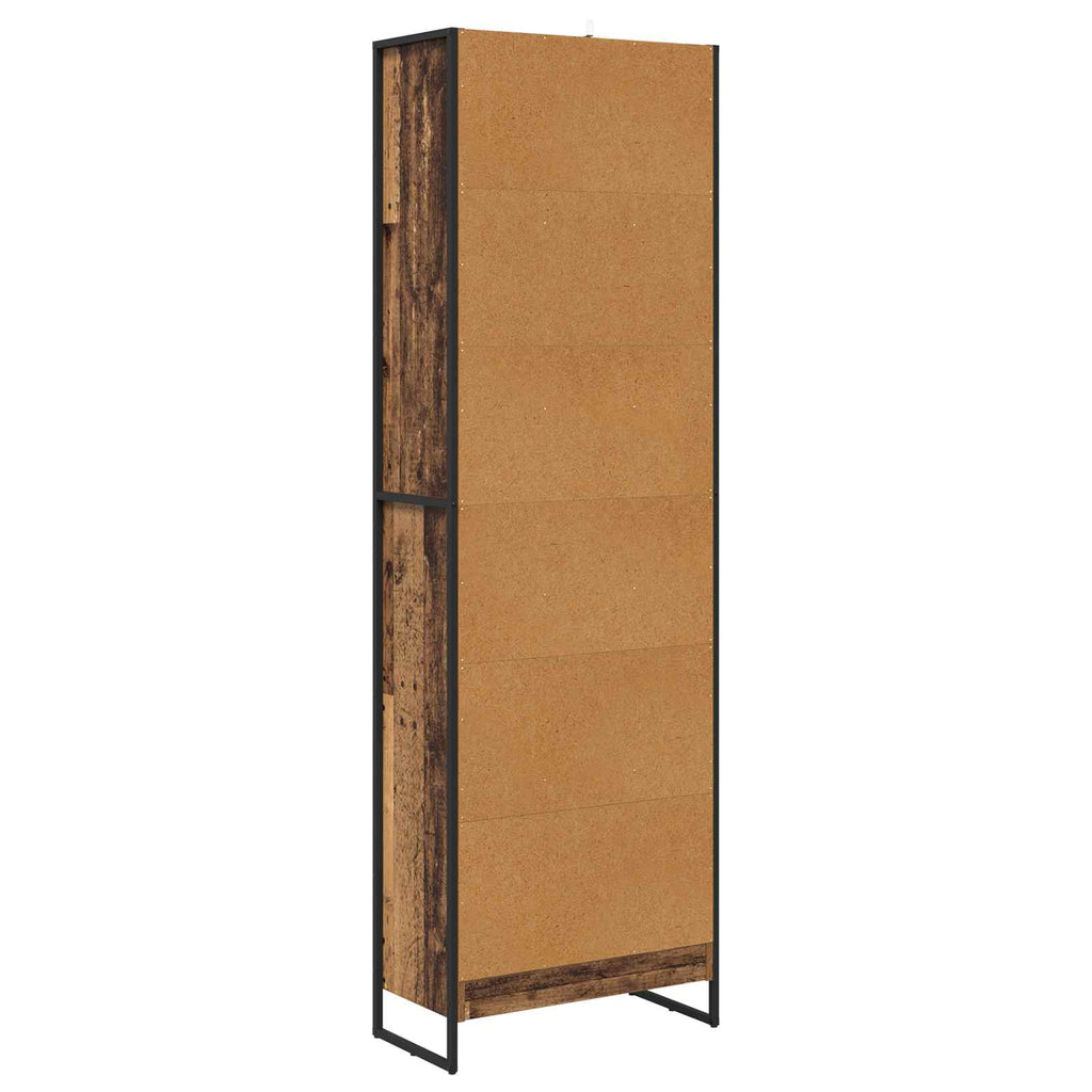 vidaXL Szafka na książki 2 pcs Stare drewno 60 x 30 x 189,5 cm