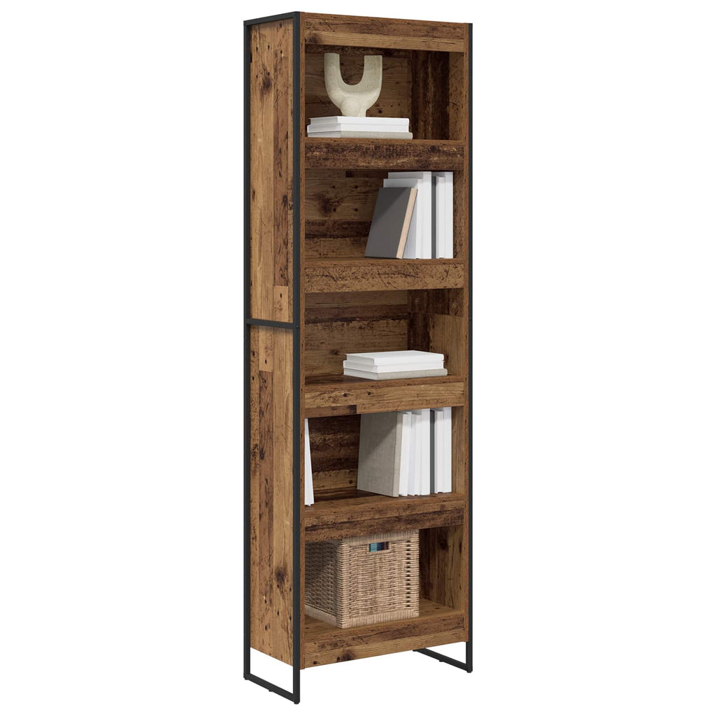 vidaXL Szafka na książki 2 pcs Stare drewno 60 x 30 x 189,5 cm