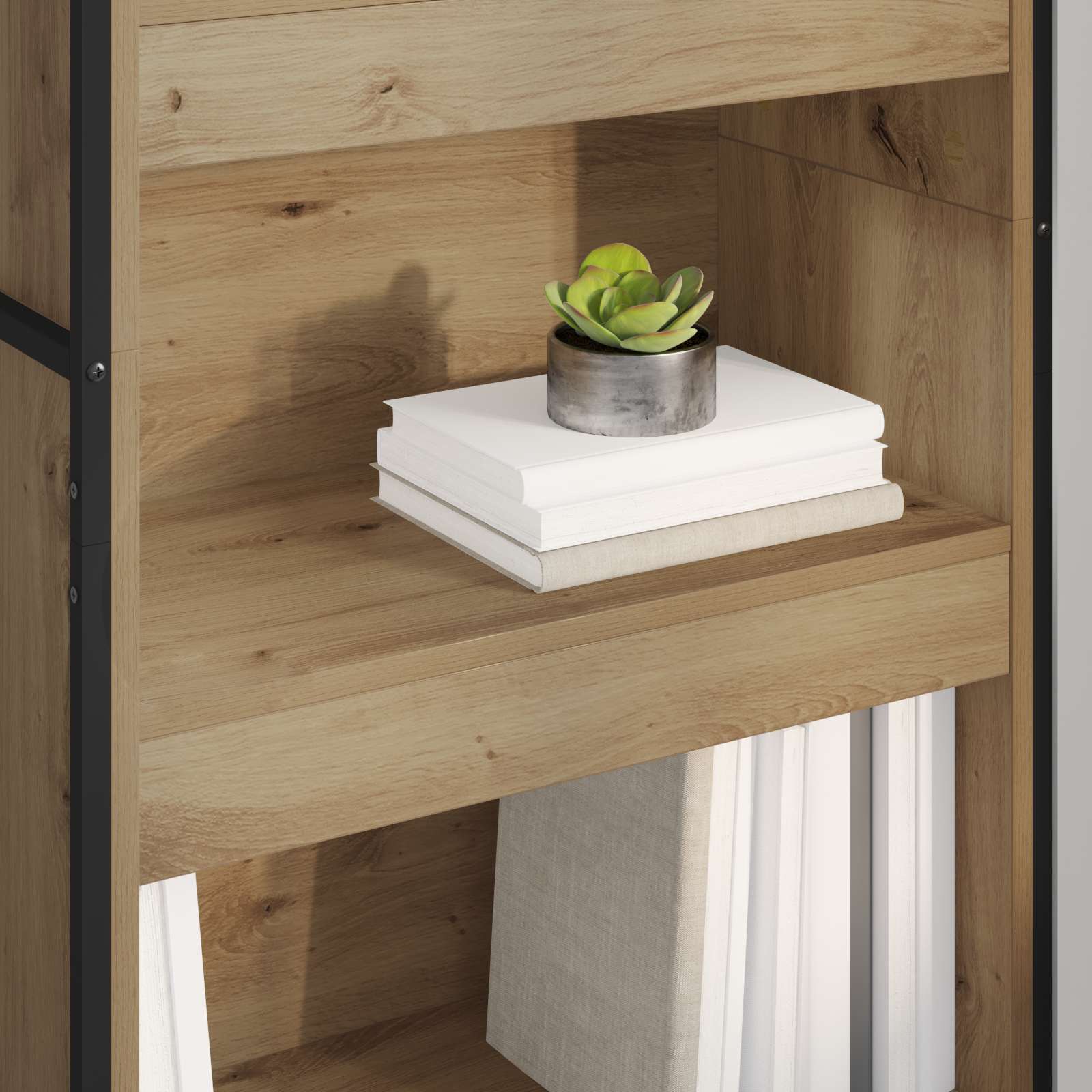 vidaXL Szafka na książki 2 pcs Dąb rzemieślniczy 60 x 30 x 189,5 cm