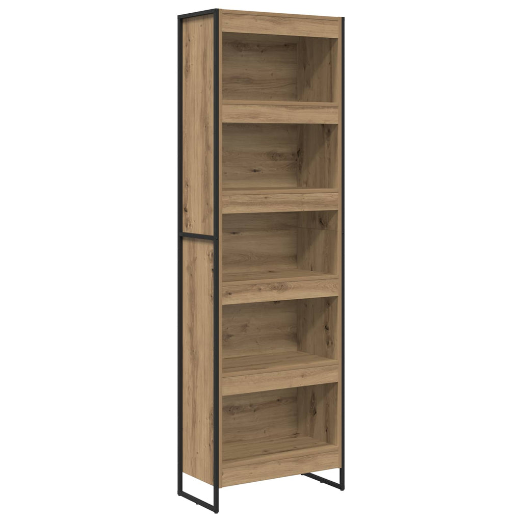 vidaXL Szafka na książki 2 pcs Dąb rzemieślniczy 60 x 30 x 189,5 cm