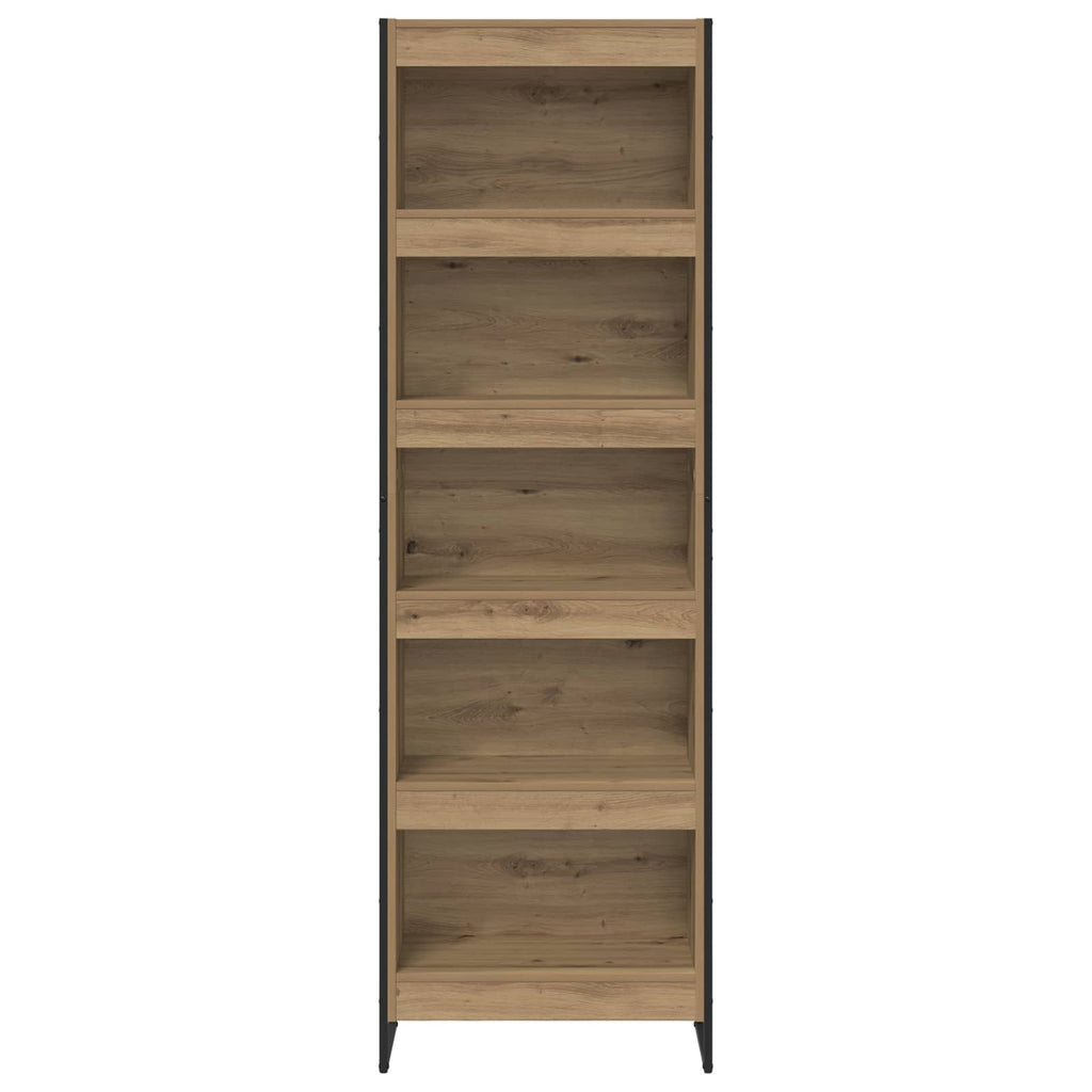 vidaXL Szafka na książki 2 pcs Dąb rzemieślniczy 60 x 30 x 189,5 cm