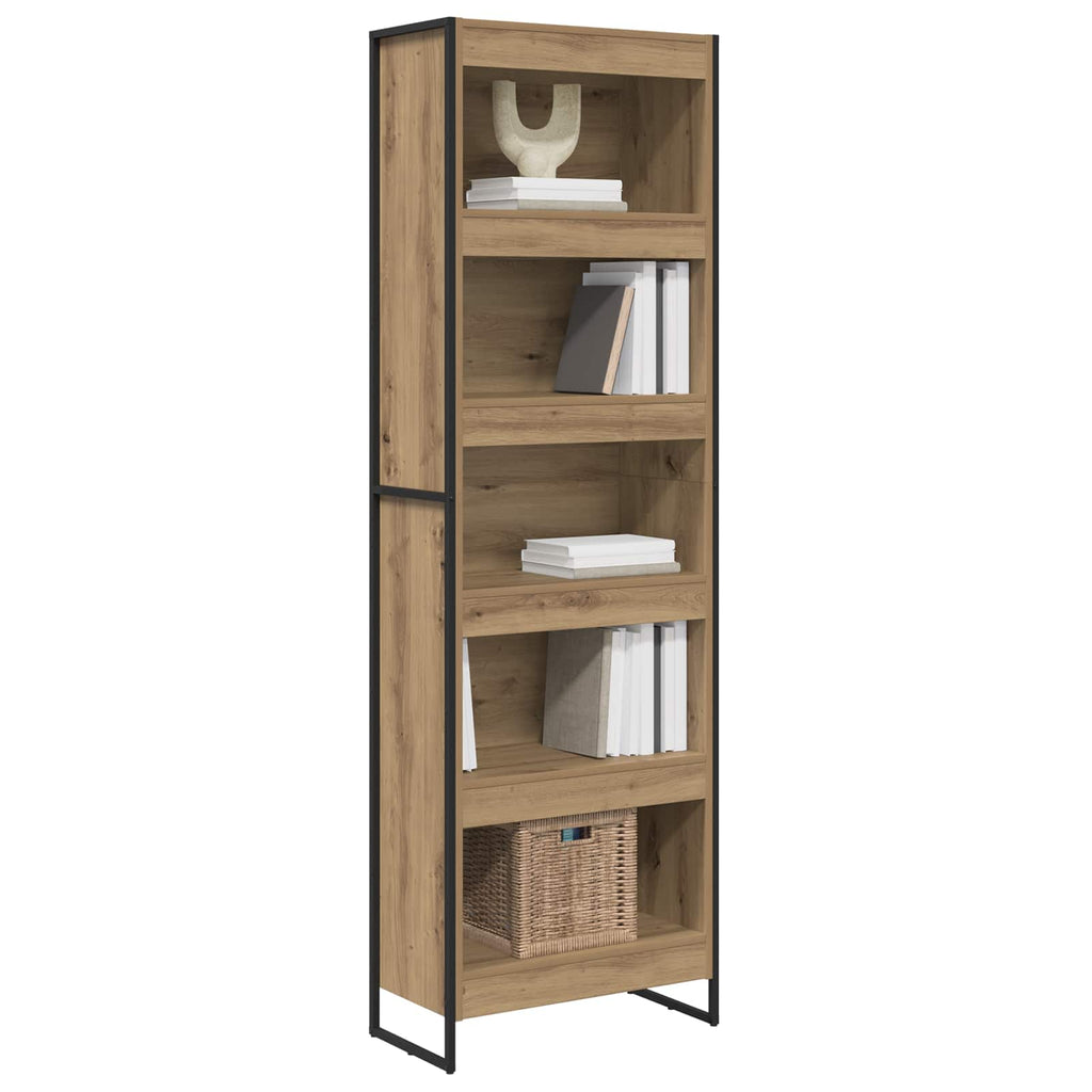 vidaXL Szafka na książki 2 pcs Dąb rzemieślniczy 60 x 30 x 189,5 cm