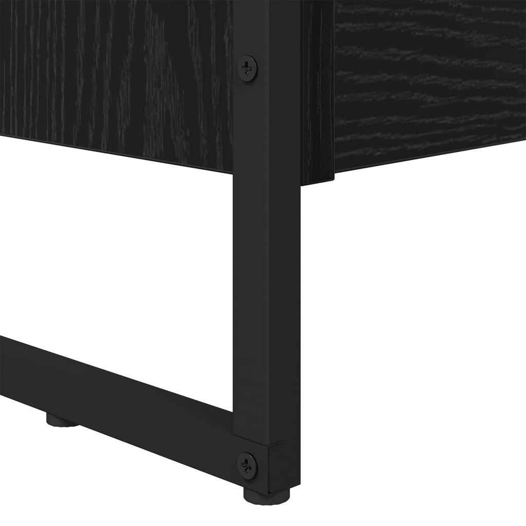 vidaXL Szafka na książki 2 pcs Czarny Dąb 80 x 30 x 155 cm