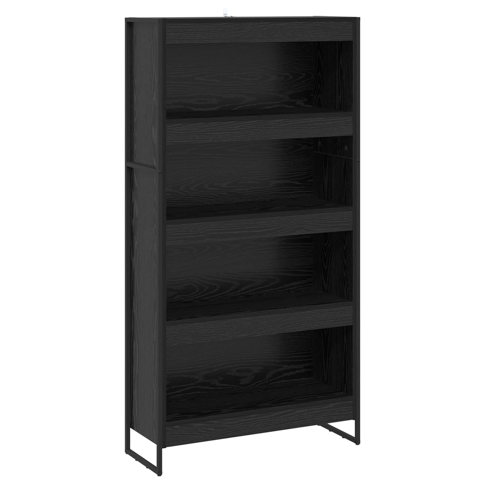 vidaXL Szafka na książki 2 pcs Czarny Dąb 80 x 30 x 155 cm