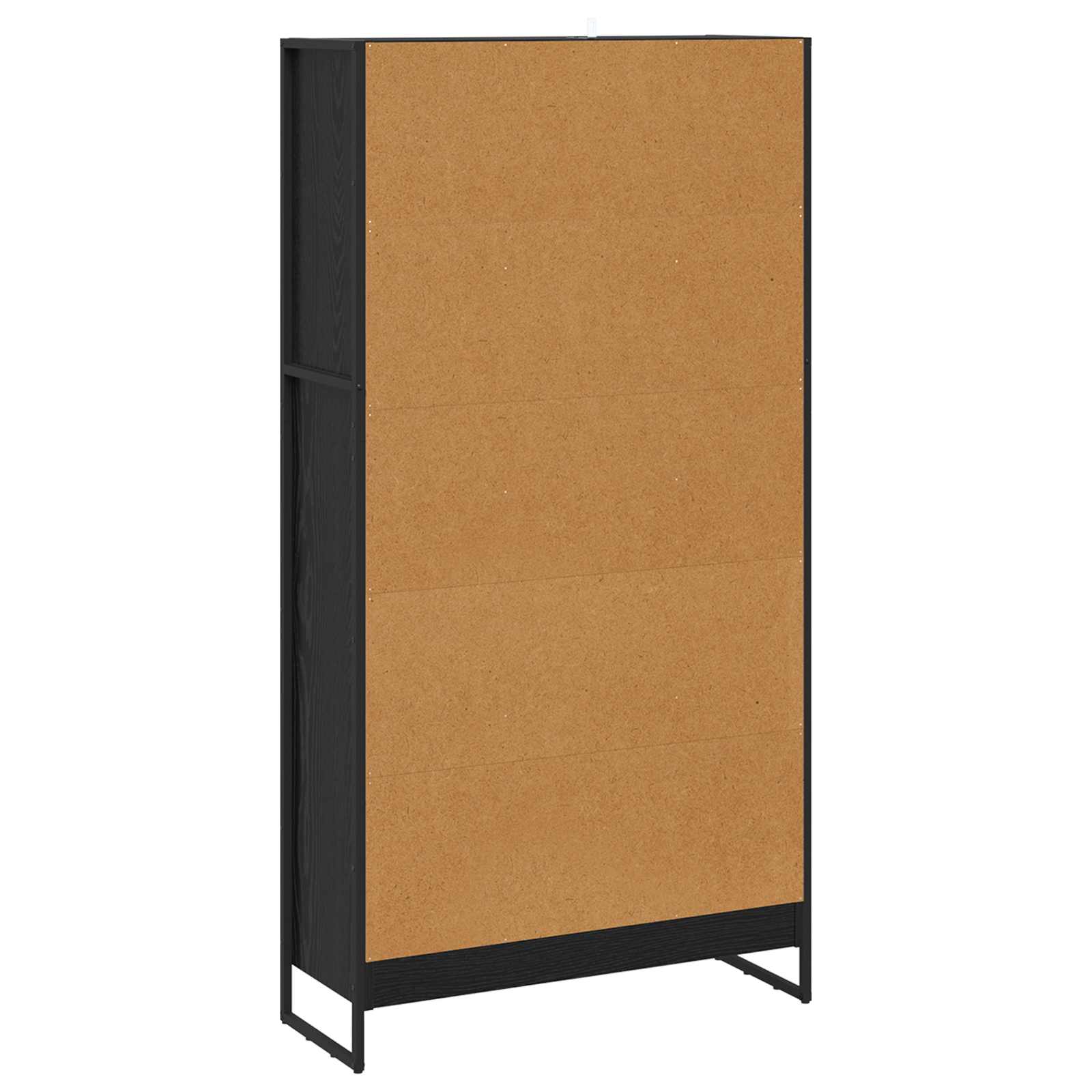 vidaXL Szafka na książki 2 pcs Czarny Dąb 80 x 30 x 155 cm