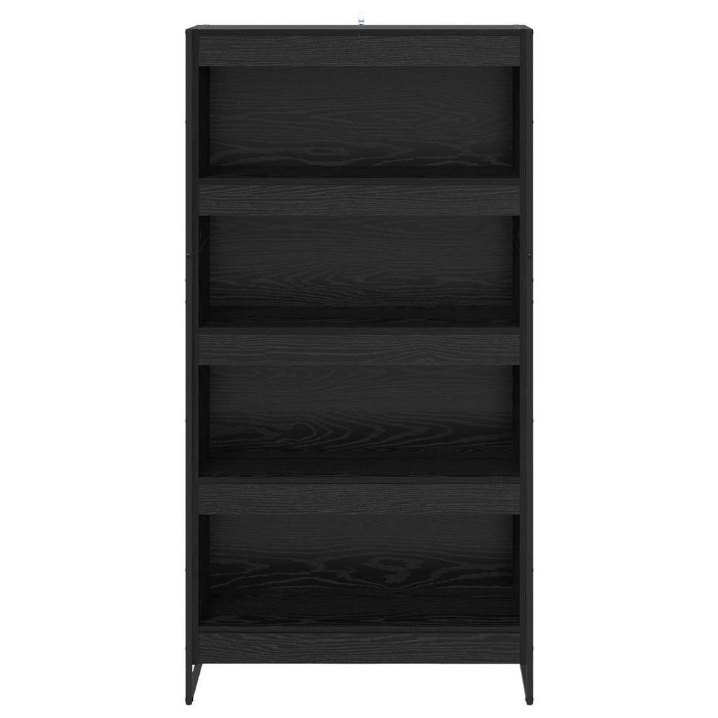 vidaXL Szafka na książki 2 pcs Czarny Dąb 80 x 30 x 155 cm
