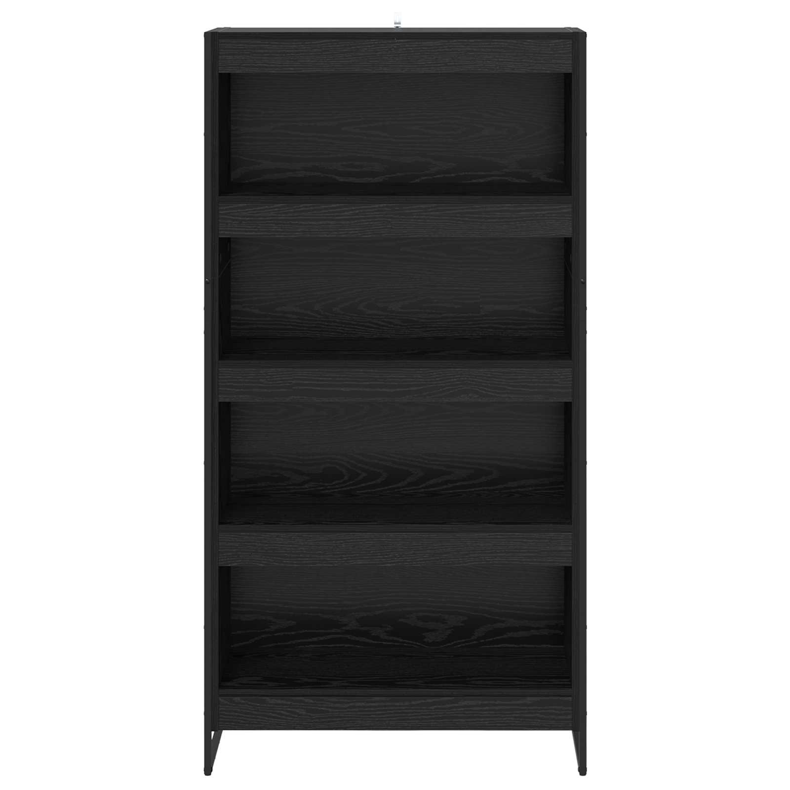 vidaXL Szafka na książki 2 pcs Czarny Dąb 80 x 30 x 155 cm