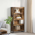 vidaXL Szafka na książki 2 pcs Dąb dymny 80 x 30 x 155 cm