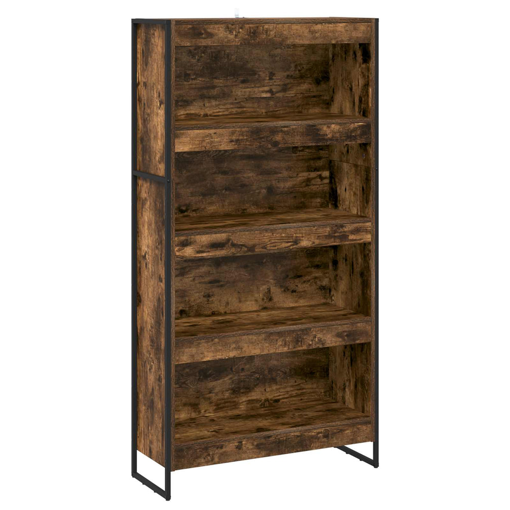 vidaXL Szafka na książki 2 pcs Dąb dymny 80 x 30 x 155 cm