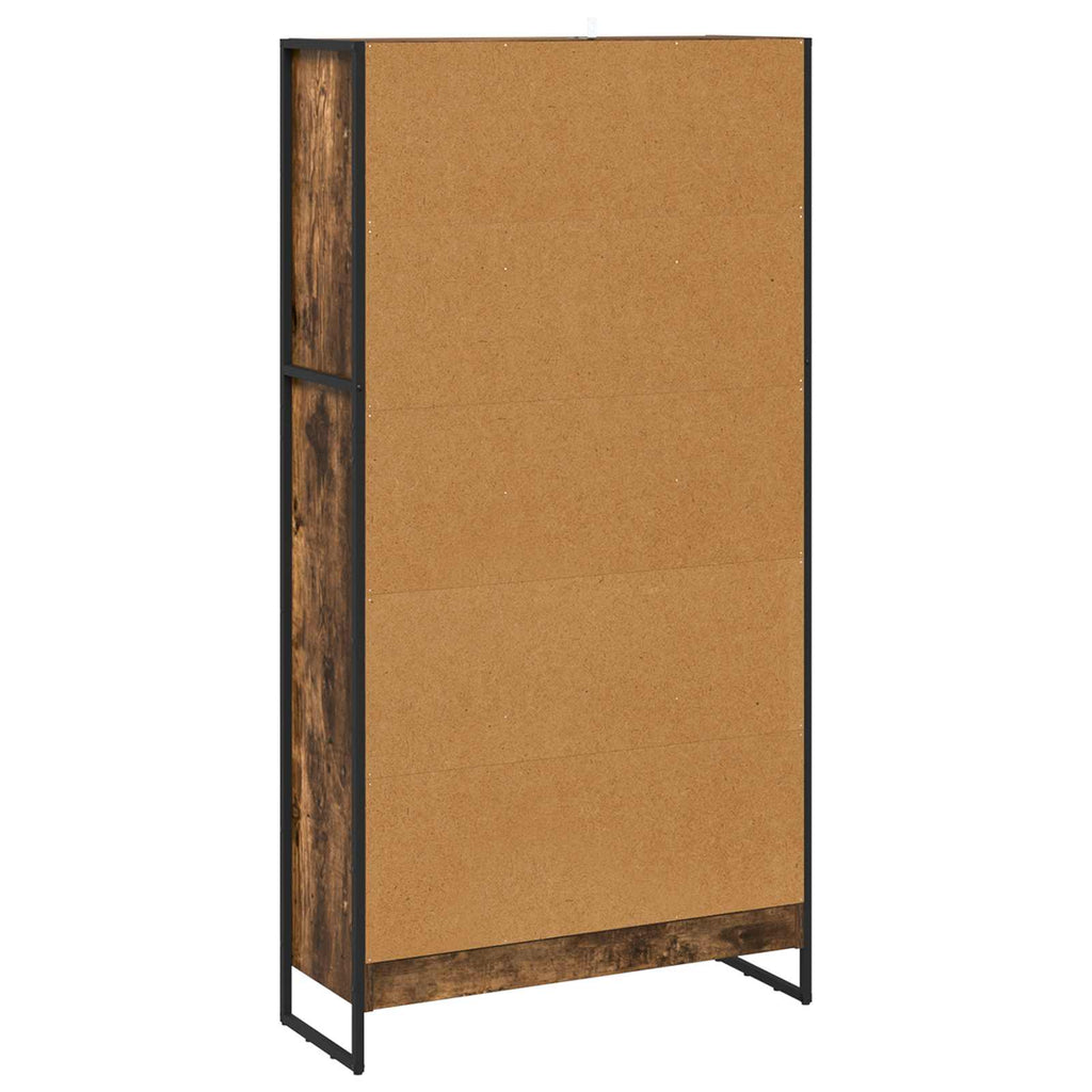 vidaXL Szafka na książki 2 pcs Dąb dymny 80 x 30 x 155 cm