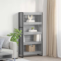 vidaXL Szafka na książki 2 pcs Szary Sonoma 80 x 30 x 155 cm