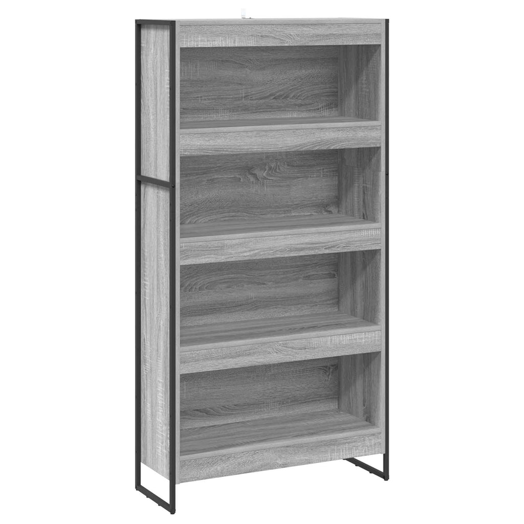 vidaXL Szafka na książki 2 pcs Szary Sonoma 80 x 30 x 155 cm