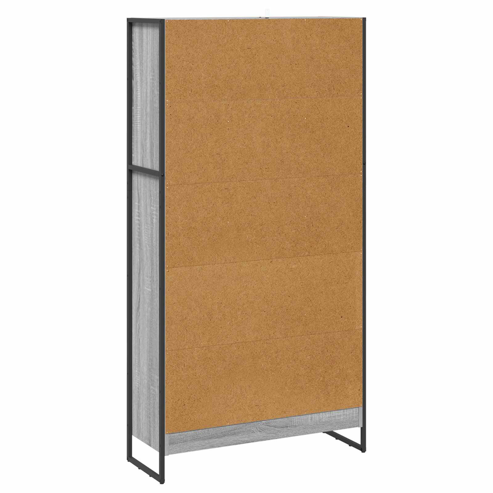 vidaXL Szafka na książki 2 pcs Szary Sonoma 80 x 30 x 155 cm