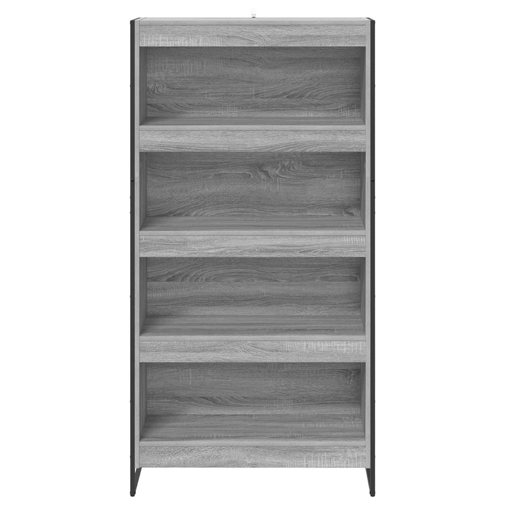 vidaXL Szafka na książki 2 pcs Szary Sonoma 80 x 30 x 155 cm