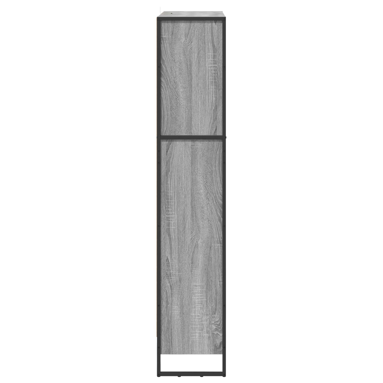 vidaXL Szafka na książki 2 pcs Szary Sonoma 80 x 30 x 155 cm