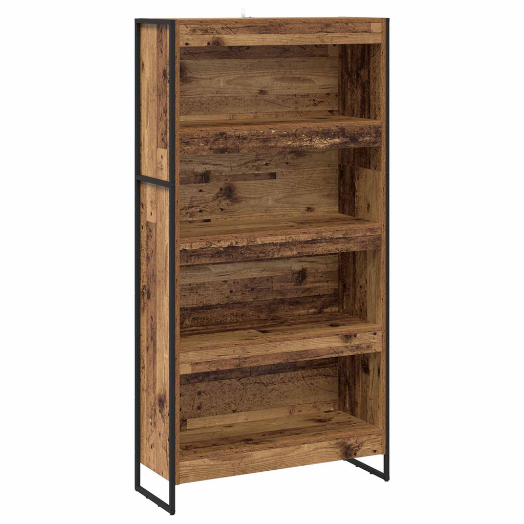 vidaXL Szafka na książki 2 pcs Stare drewno 80 x 30 x 155 cm