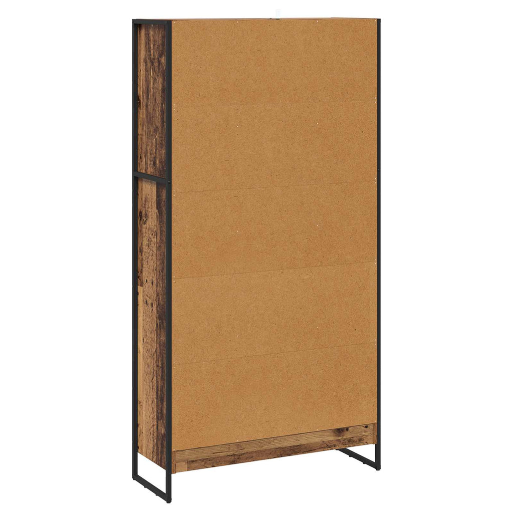 vidaXL Szafka na książki 2 pcs Stare drewno 80 x 30 x 155 cm