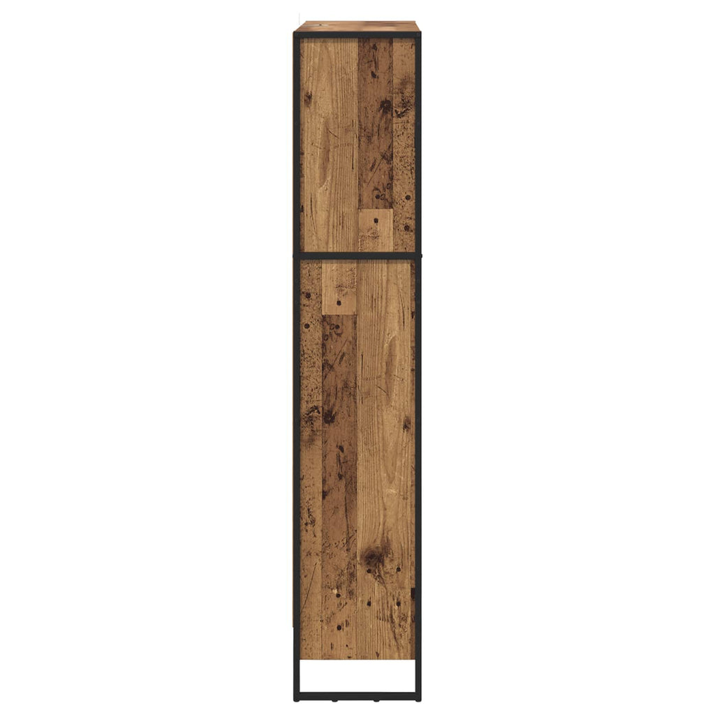 vidaXL Szafka na książki 2 pcs Stare drewno 80 x 30 x 155 cm