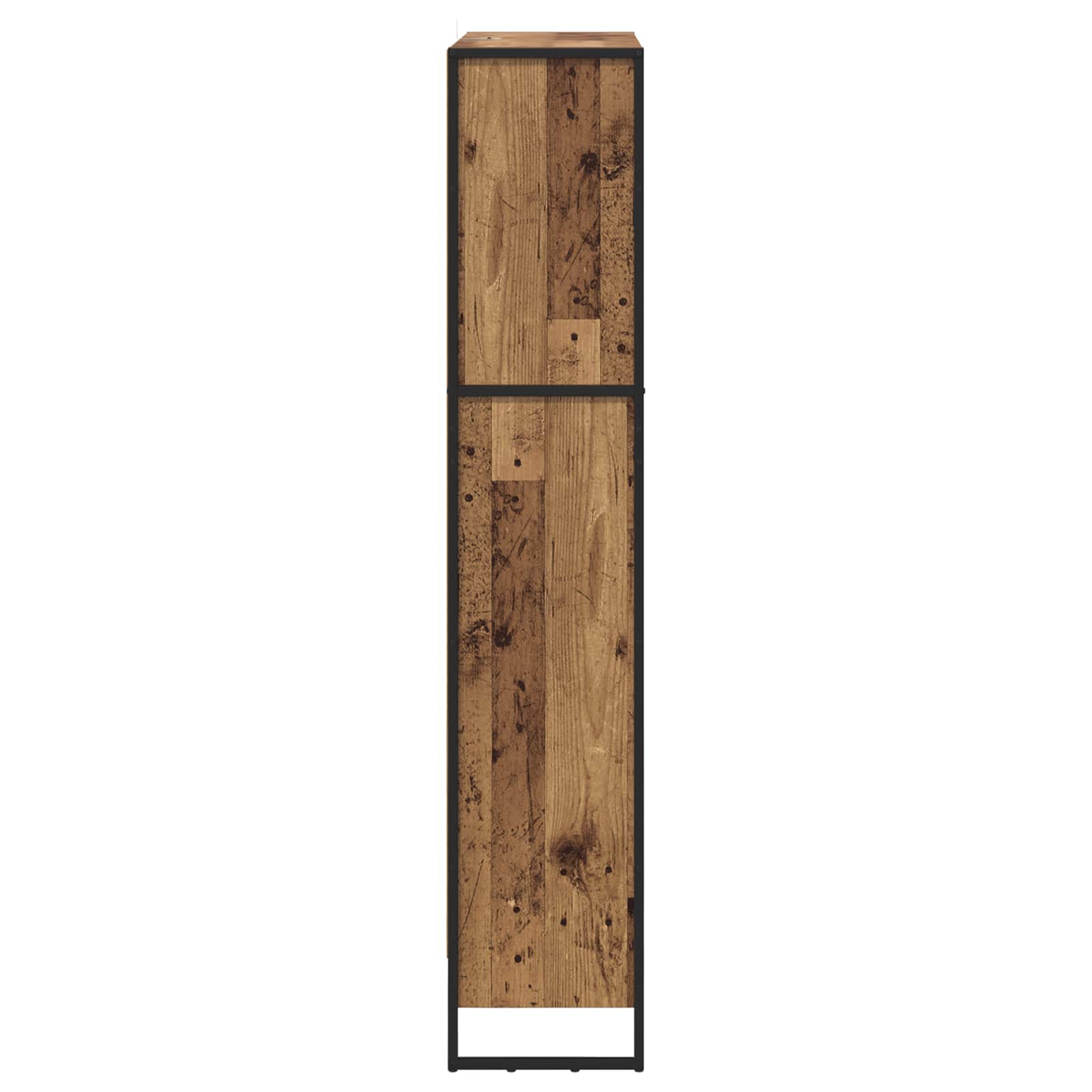 vidaXL Szafka na książki 2 pcs Stare drewno 80 x 30 x 155 cm