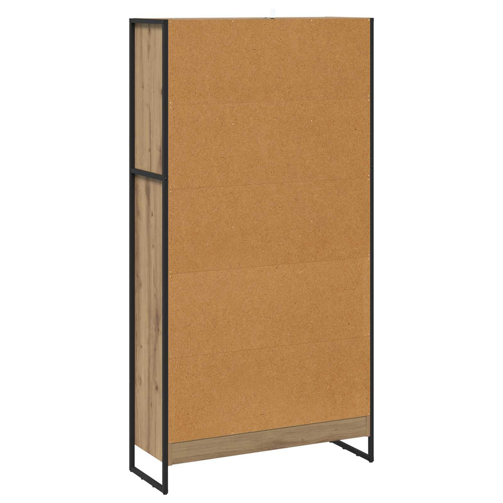 vidaXL Szafka na książki 2 pcs Dąb rzemieślniczy 80 x 30 x 155 cm