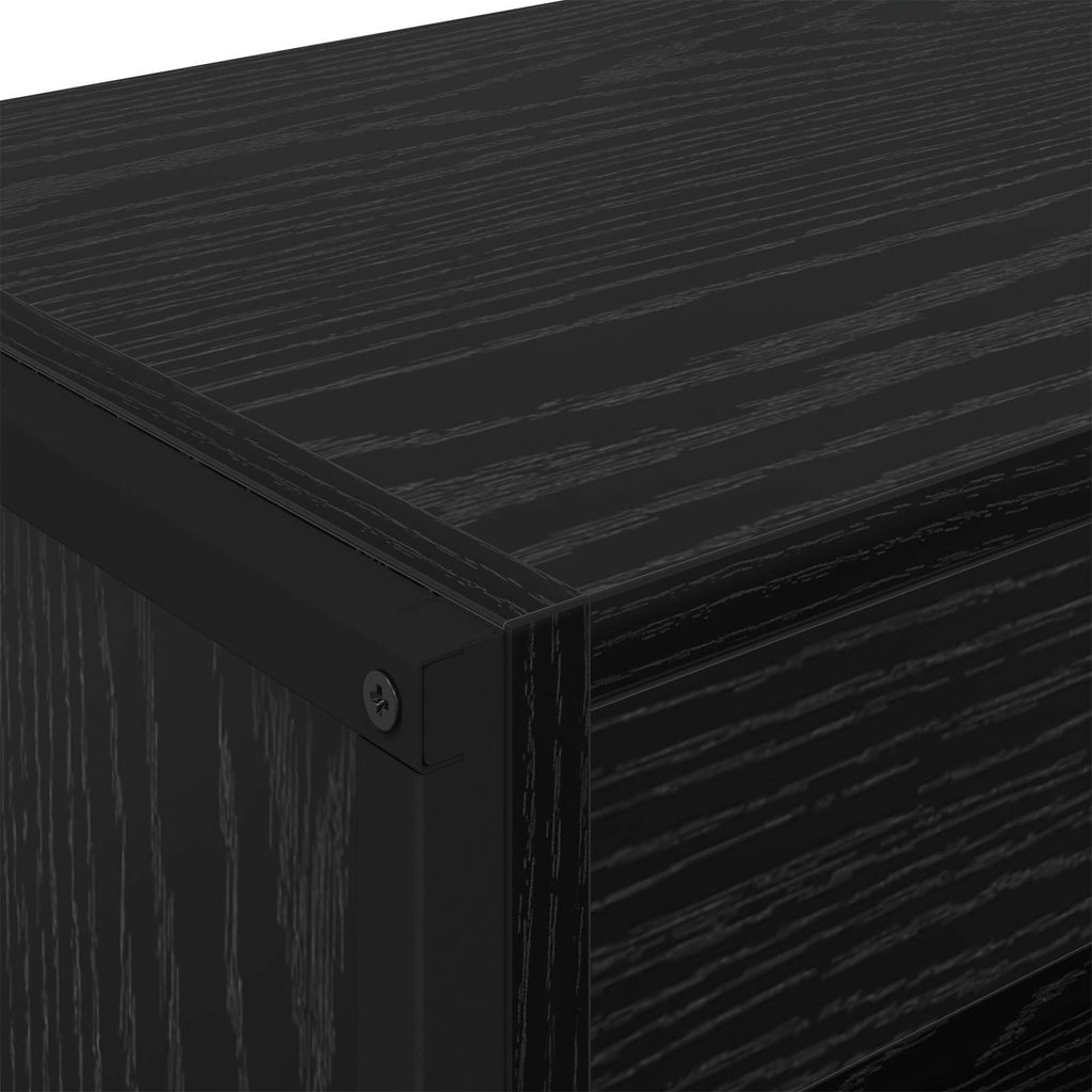 vidaXL Szafka na książki 2 pcs Czarny Dąb 80 x 30 x 189,5 cm