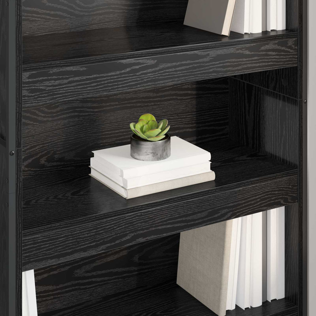 vidaXL Szafka na książki 2 pcs Czarny Dąb 80 x 30 x 189,5 cm