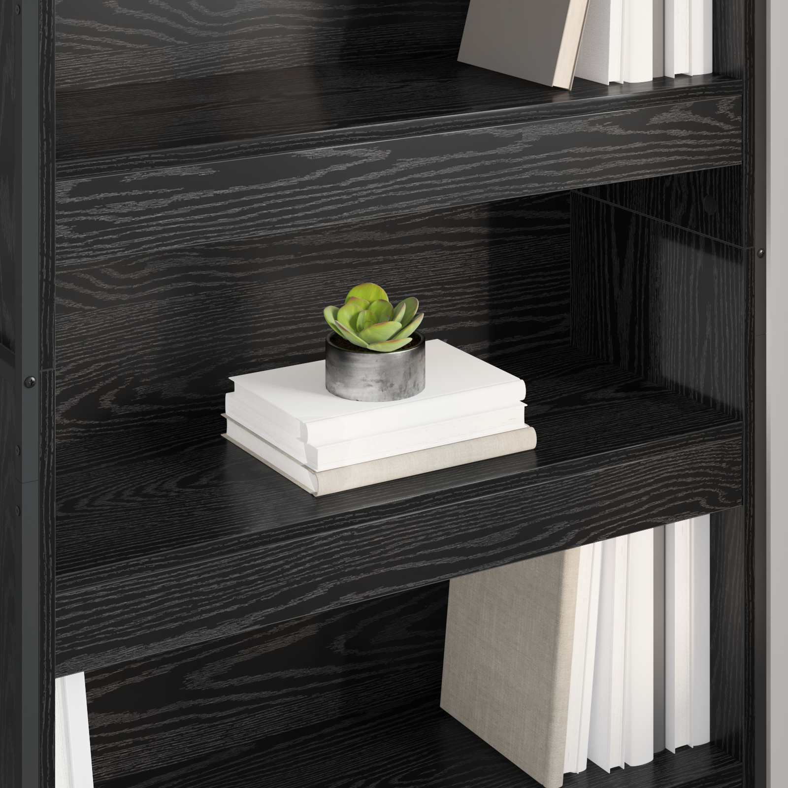 vidaXL Szafka na książki 2 pcs Czarny Dąb 80 x 30 x 189,5 cm