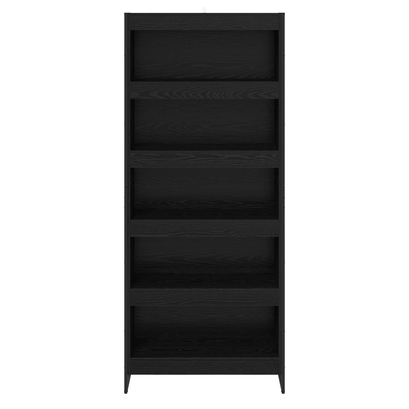 vidaXL Szafka na książki 2 pcs Czarny Dąb 80 x 30 x 189,5 cm