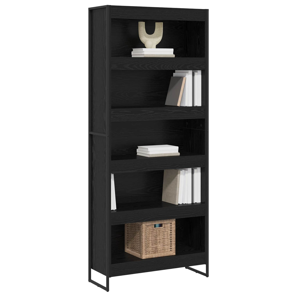 vidaXL Szafka na książki 2 pcs Czarny Dąb 80 x 30 x 189,5 cm