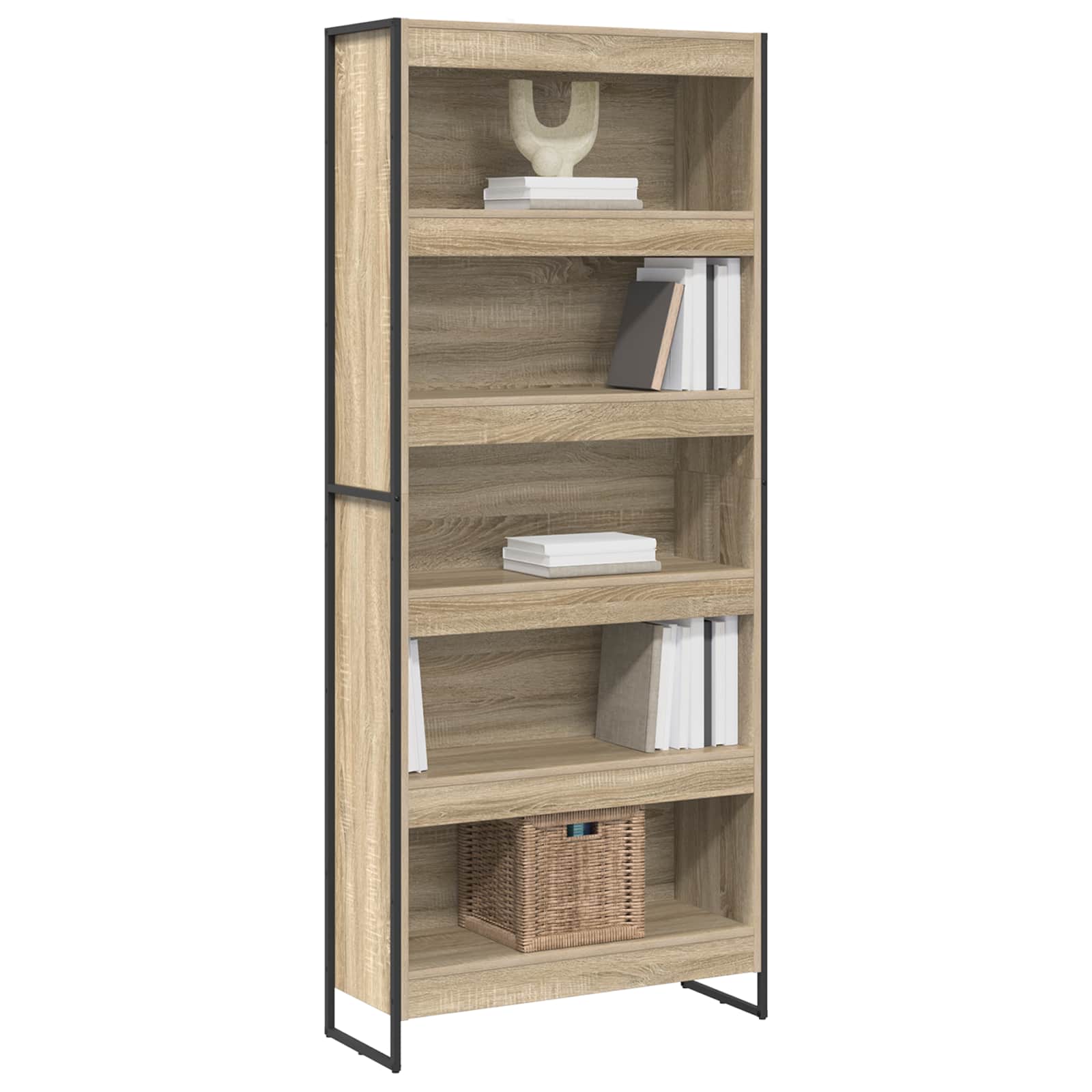 vidaXL Szafka na książki 2 pcs Sonoma 80 x 30 x 189,5 cm