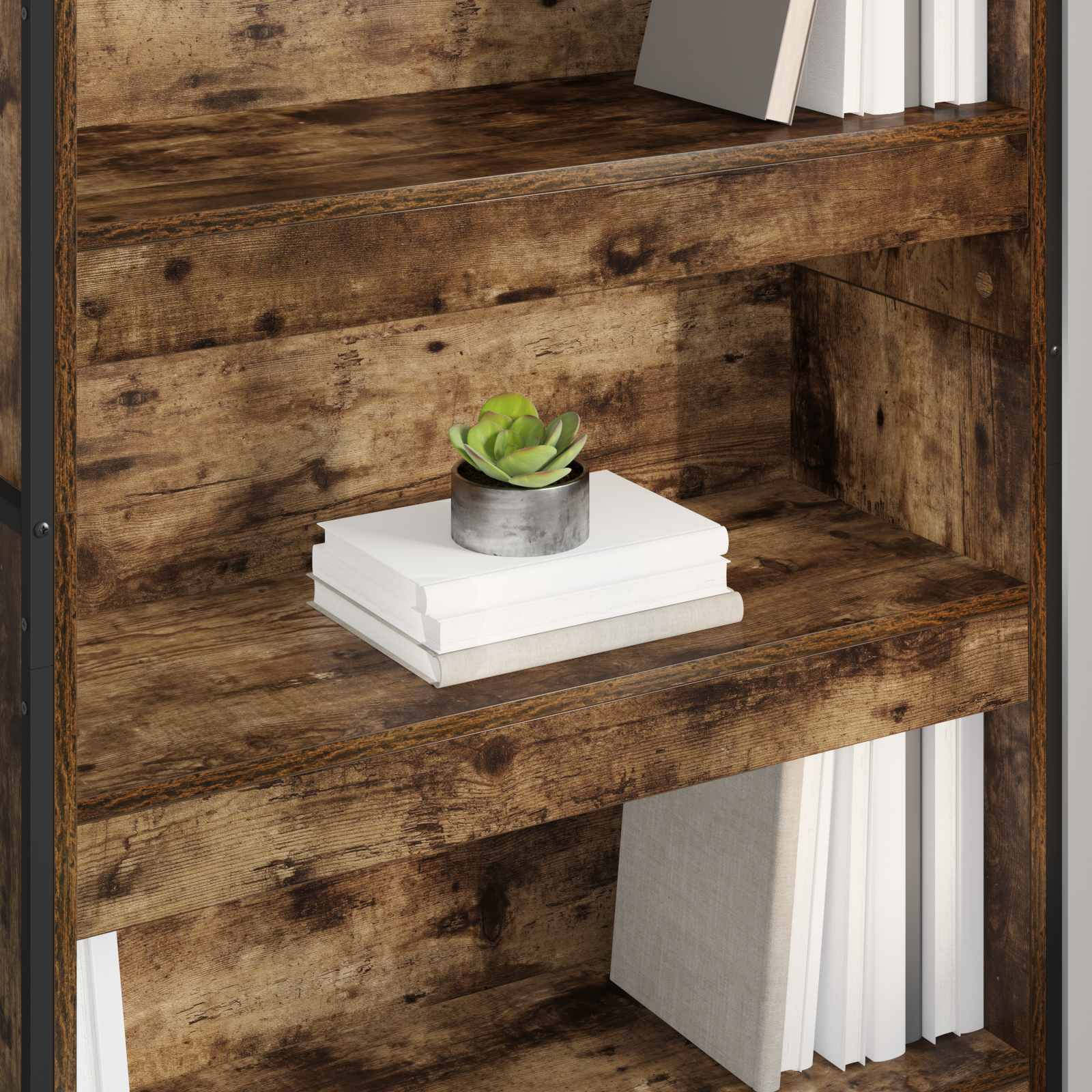 vidaXL Szafka na książki 2 pcs Dąb dymny 80 x 30 x 189,5 cm