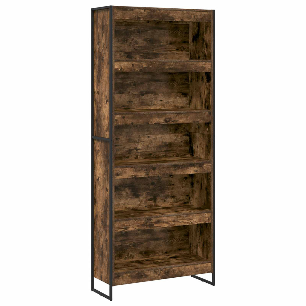 vidaXL Szafka na książki 2 pcs Dąb dymny 80 x 30 x 189,5 cm