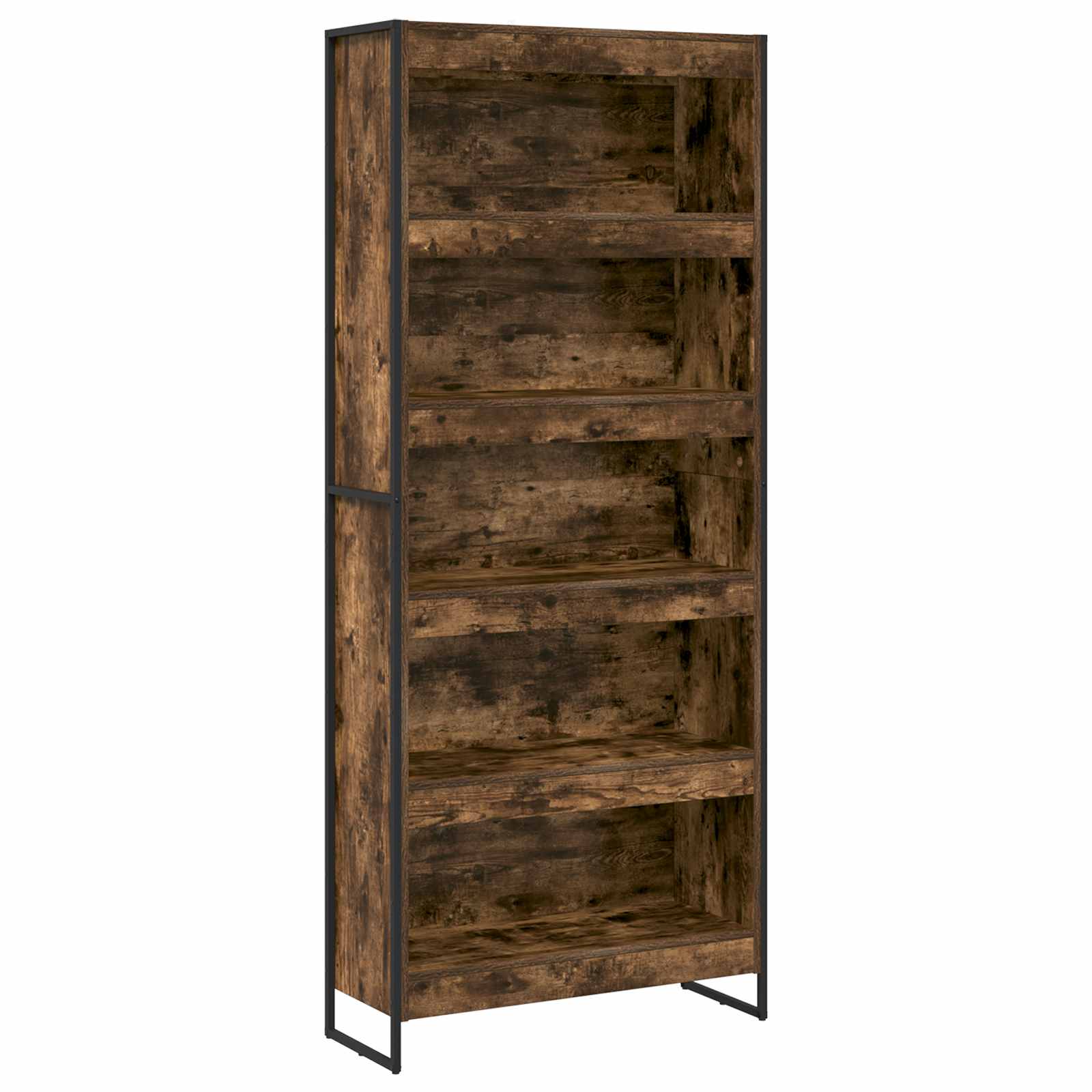 vidaXL Szafka na książki 2 pcs Dąb dymny 80 x 30 x 189,5 cm