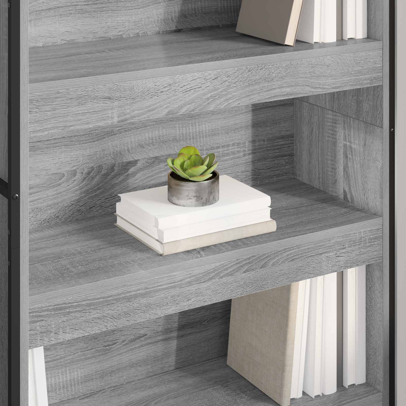 vidaXL Szafka na książki 2 pcs Szary Sonoma 80 x 30 x 189,5 cm