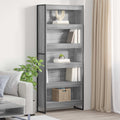 vidaXL Szafka na książki 2 pcs Szary Sonoma 80 x 30 x 189,5 cm