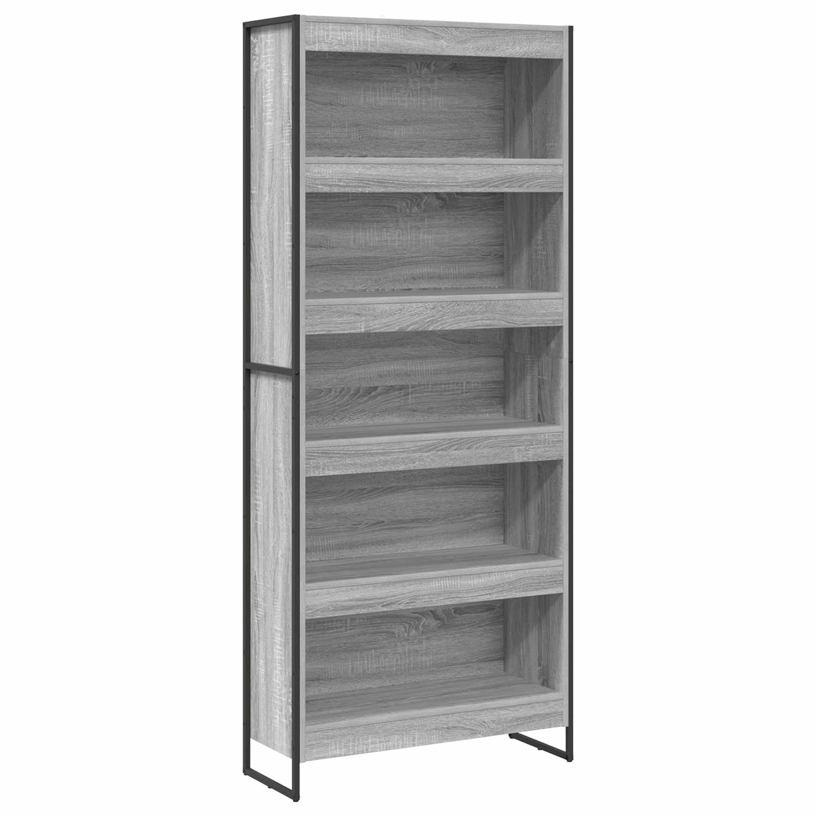 vidaXL Szafka na książki 2 pcs Szary Sonoma 80 x 30 x 189,5 cm
